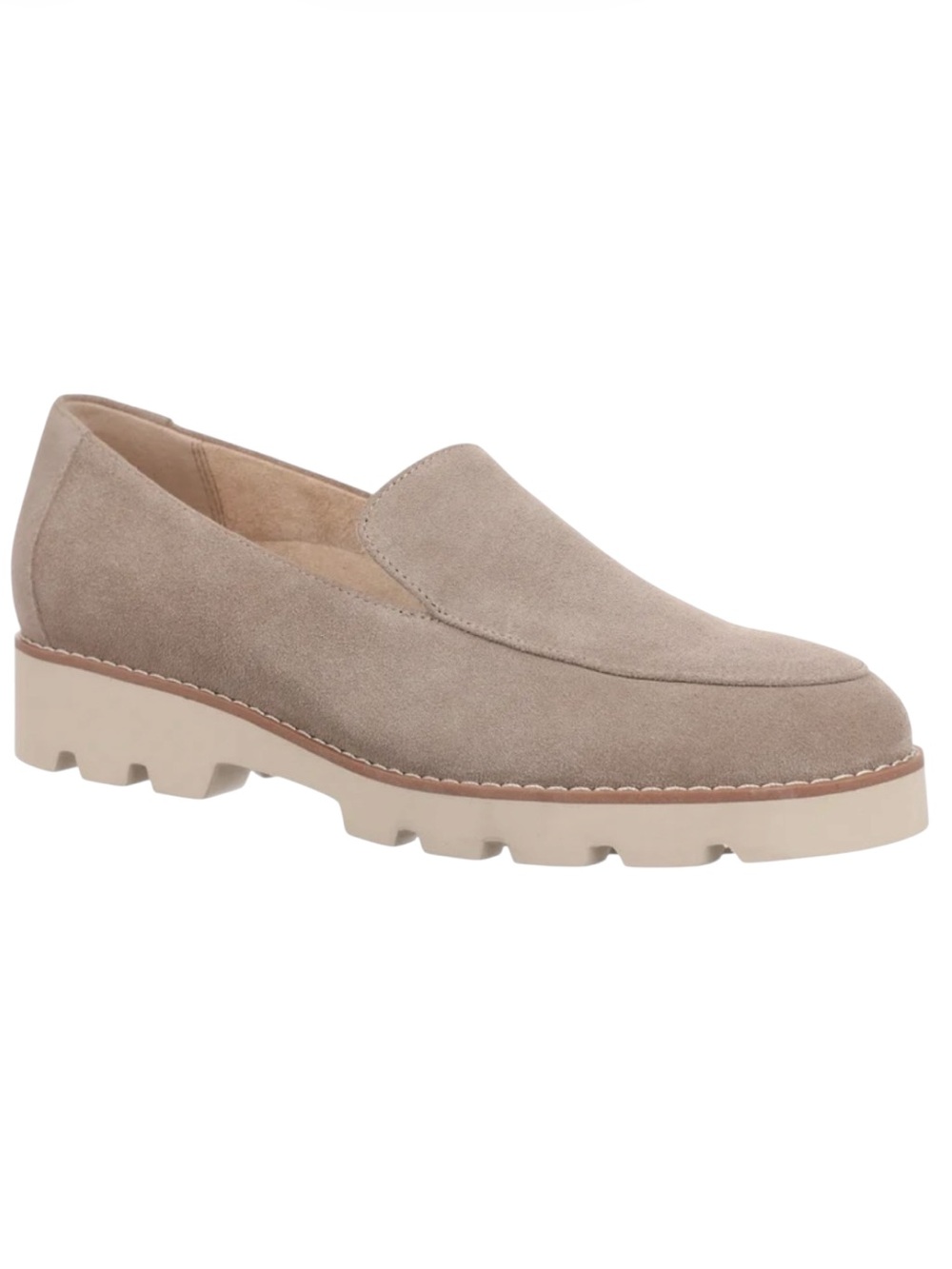 Vionic Kensley Taupe Suede Slip In Loafers Size 8.5